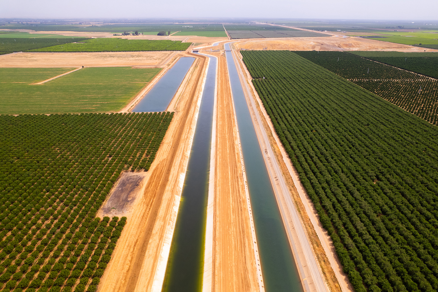 Central Valley fields and canal