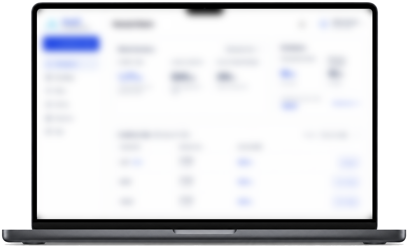 AquaX marketplace dashboard on a laptop
